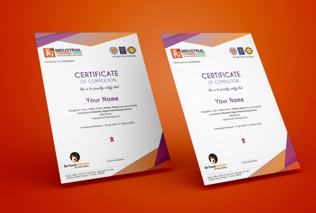certification after web designing course